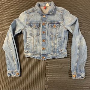 H&M Divided Denim Jacket Girls Size 8 Blue